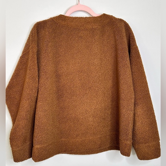 JCREW Vintage Fleece Cozy Brown Sweater - Picture 2 of 3